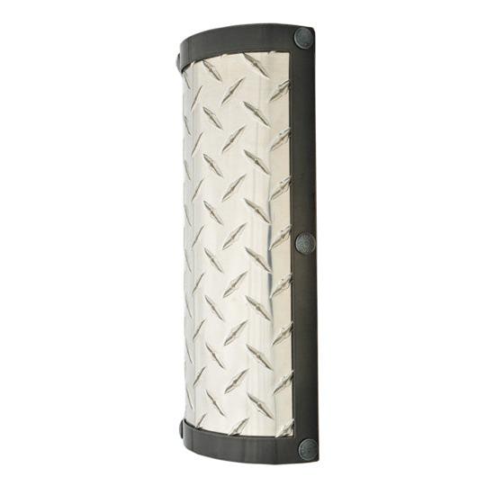 Meyda Lighting Diamond Turbine 6" 2-Light Black Chrome & Stainless Steel Wall Sconce