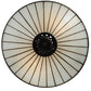Meyda Lighting Diamondring 16" 2-Light Mahogany Bronze Inverted Pendant Light With Frosted White Art Shade Glass