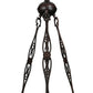 Meyda Lighting Diamondring 16" 2-Light Mahogany Bronze Inverted Pendant Light With Frosted White Art Shade Glass