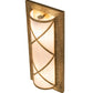 Meyda Lighting Diana 10" 2-Light Custom Gold Wall Sconce With Whitestone Idalight Shade