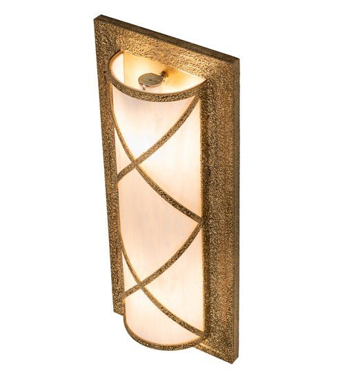 Meyda Lighting Diana 10" 2-Light Custom Gold Wall Sconce With Whitestone Idalight Shade
