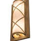 Meyda Lighting Diana 10" 2-Light Custom Gold Wall Sconce With Whitestone Idalight Shade