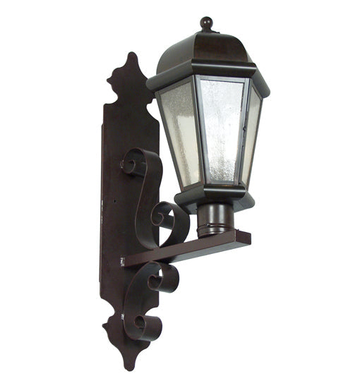 Meyda Lighting Diego 11" 3-Light Blackwash Wall Sconce With Clear Seeded Shade Glass