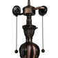 Meyda Lighting Diente de Leon 23" 2-Light Mahogany Bronze Table Lamp With Multi-Colored Shade Glass