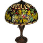 Meyda Lighting Diente de Leon 23" 2-Light Mahogany Bronze Table Lamp With Multi-Colored Shade Glass