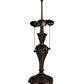 Meyda Lighting Diente de Leon 23" 2-Light Mahogany Bronze Table Lamp With Multi-Colored Shade Glass