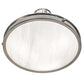 Meyda Lighting Dionne 20" 3-Light Polished Nickel Inverted Pendant Light With White Art Shade Glass