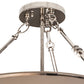 Meyda Lighting Dionne 20" 3-Light Polished Nickel Inverted Pendant Light With White Art Shade Glass