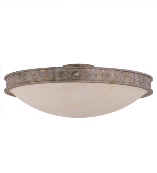 Meyda Lighting Dionne 22" 3-Light Corinth Flush Mount Light With Sahara Taupe Idalight Shade