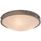 Meyda Lighting Dionne 22" 3-Light Corinth Flush Mount Light With Sahara Taupe Idalight Shade