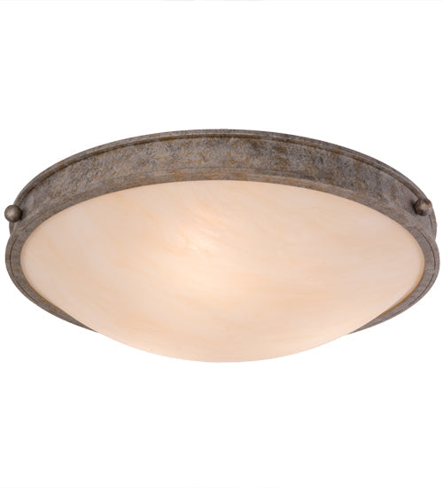 Meyda Lighting Dionne 22" 3-Light Corinth Flush Mount Light With Sahara Taupe Idalight Shade