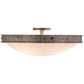 Meyda Lighting Dionne 22" 3-Light Corinth Flush Mount Light With Sahara Taupe Idalight Shade