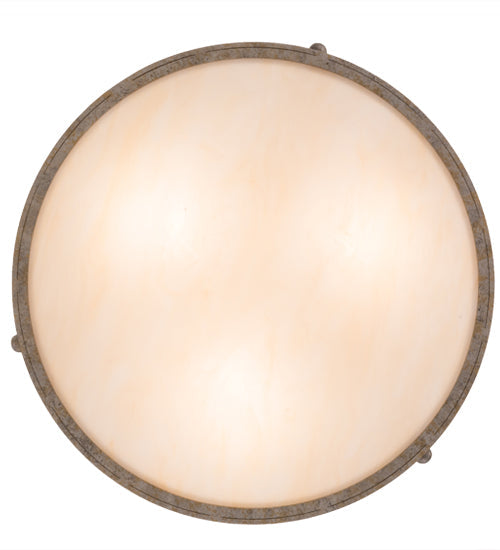 Meyda Lighting Dionne 22" 3-Light Corinth Flush Mount Light With Sahara Taupe Idalight Shade