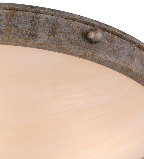 Meyda Lighting Dionne 22" 3-Light Corinth Flush Mount Light With Sahara Taupe Idalight Shade