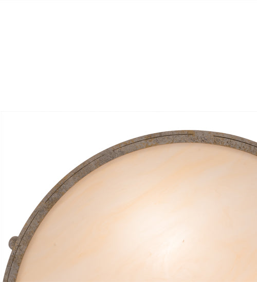 Meyda Lighting Dionne 22" 3-Light Corinth Flush Mount Light With Sahara Taupe Idalight Shade