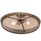 Meyda Lighting Dionne 22" 3-Light Corinth Flush Mount Light With Sahara Taupe Idalight Shade
