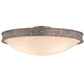 Meyda Lighting Dionne 22" 3-Light Corinth Flush Mount Light With Sahara Taupe Idalight Shade