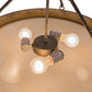 Meyda Lighting Dionne 23" 3-Light Corinth Semi-flush Mount Ceiling Light With Sahara Taupe Idalight Shade