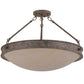 Meyda Lighting Dionne 23" 3-Light Corinth Semi-flush Mount Ceiling Light With Sahara Taupe Idalight Shade