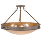 Meyda Lighting Dionne 23" 3-Light Corinth Semi-flush Mount Ceiling Light With Sahara Taupe Idalight Shade