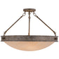 Meyda Lighting Dionne 23" 3-Light Corinth Semi-flush Mount Ceiling Light With Sahara Taupe Idalight Shade