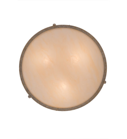 Meyda Lighting Dionne 23" 3-Light Corinth Semi-flush Mount Ceiling Light With Sahara Taupe Idalight Shade