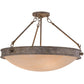 Meyda Lighting Dionne 23" 3-Light Corinth Semi-flush Mount Ceiling Light With Sahara Taupe Idalight Shade