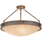 Meyda Lighting Dionne 23" 3-Light Corinth Semi-flush Mount Ceiling Light With Sahara Taupe Idalight Shade
