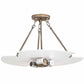 Meyda Lighting Dionne 24" 3-Light Antique Silver Semi-flush Mount Light With Travertine Idalight Shade Glass