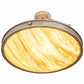 Meyda Lighting Dionne 24" 3-Light Antique Silver Semi-flush Mount Light With Travertine Idalight Shade Glass