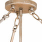Meyda Lighting Dionne 24" 3-Light Antique Silver Semi-flush Mount Light With Travertine Idalight Shade Glass