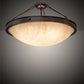 Meyda Lighting Dionne 28" 4-Light Mahogany Bronze Semi-flush Mount Light With Beige Sahara Taupe Idalight Shade