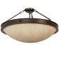 Meyda Lighting Dionne 28" 4-Light Mahogany Bronze Semi-flush Mount Light With Beige Sahara Taupe Idalight Shade