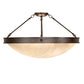 Meyda Lighting Dionne 28" 4-Light Mahogany Bronze Semi-flush Mount Light With Beige Sahara Taupe Idalight Shade