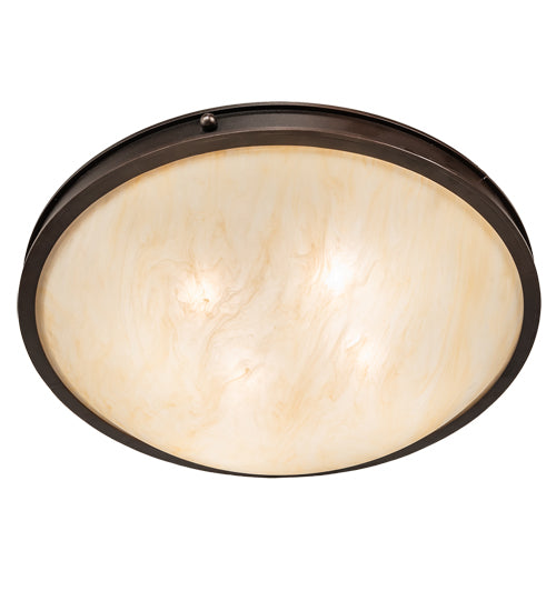 Meyda Lighting Dionne 28" 4-Light Mahogany Bronze Semi-flush Mount Light With Beige Sahara Taupe Idalight Shade