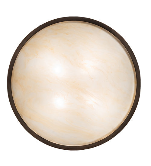Meyda Lighting Dionne 28" 4-Light Mahogany Bronze Semi-flush Mount Light With Beige Sahara Taupe Idalight Shade