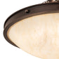 Meyda Lighting Dionne 28" 4-Light Mahogany Bronze Semi-flush Mount Light With Beige Sahara Taupe Idalight Shade