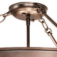 Meyda Lighting Dionne 28" 4-Light Mahogany Bronze Semi-flush Mount Light With Beige Sahara Taupe Idalight Shade
