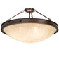 Meyda Lighting Dionne 28" 4-Light Mahogany Bronze Semi-flush Mount Light With Beige Sahara Taupe Idalight Shade