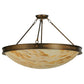 Meyda Lighting Dionne 30" 3-Light Antique Copper Semi-flush Mount Ceiling Light With Travertine Acrylic Shade Glass