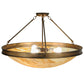 Meyda Lighting Dionne 30" 3-Light Antique Copper Semi-flush Mount Ceiling Light With Travertine Acrylic Shade Glass