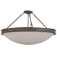 Meyda Lighting Dionne 30" 3-Light Antiquity Semi-flush Mount Ceiling Light With Fleshtone Idalight Shade