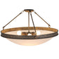 Meyda Lighting Dionne 30" 3-Light Antiquity Semi-flush Mount Ceiling Light With Fleshtone Idalight Shade