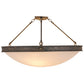 Meyda Lighting Dionne 30" 3-Light Antiquity Semi-flush Mount Ceiling Light With Fleshtone Idalight Shade