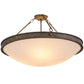 Meyda Lighting Dionne 30" 3-Light Antiquity Semi-flush Mount Ceiling Light With Fleshtone Idalight Shade