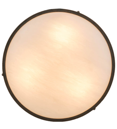 Meyda Lighting Dionne 30" 3-Light Antiquity Semi-flush Mount Ceiling Light With Fleshtone Idalight Shade