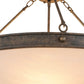 Meyda Lighting Dionne 30" 3-Light Antiquity Semi-flush Mount Ceiling Light With Fleshtone Idalight Shade