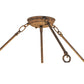 Meyda Lighting Dionne 30" 3-Light Antiquity Semi-flush Mount Ceiling Light With Fleshtone Idalight Shade