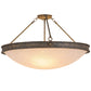 Meyda Lighting Dionne 30" 3-Light Antiquity Semi-flush Mount Ceiling Light With Fleshtone Idalight Shade