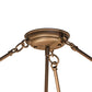 Meyda Lighting Dionne 30" 3-Light Cafe Noir Semi-flush Mount Light With Beige Travertine Idalight Shade Glass